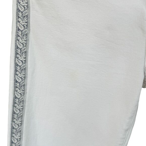 Citizens Of Humanity SZ 26 Harlow Ankle Slim Jeans Hi-Rise Stretch Floral Trim - Picture 3 of 13